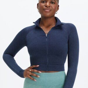 Fabletics Cropped Seamless Rib‎ Full-Zip